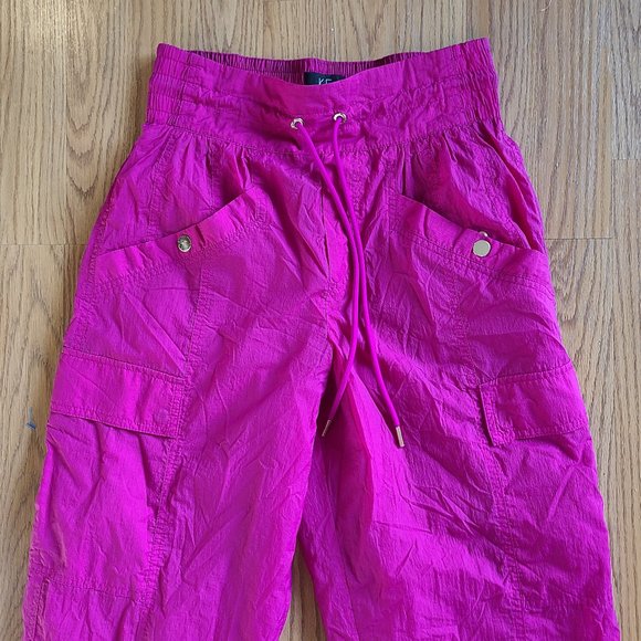 ATHLETA X ALICIA KEY HIGH WAIST UTILITY PANT FUSCHIA CARGO PARACHUTE JOGGER sz 2 - Picture 2 of 9